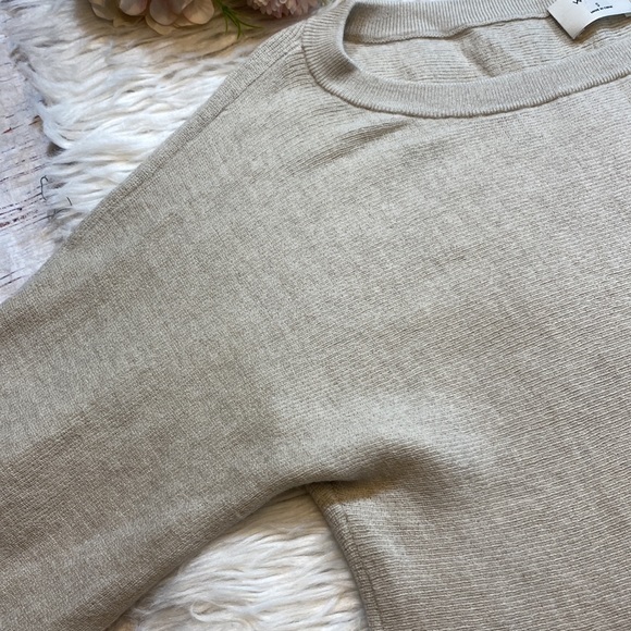 Aritzia Wilfred Cream Baylen Wool Cropped Sweater sz S - Picture 3 of 8